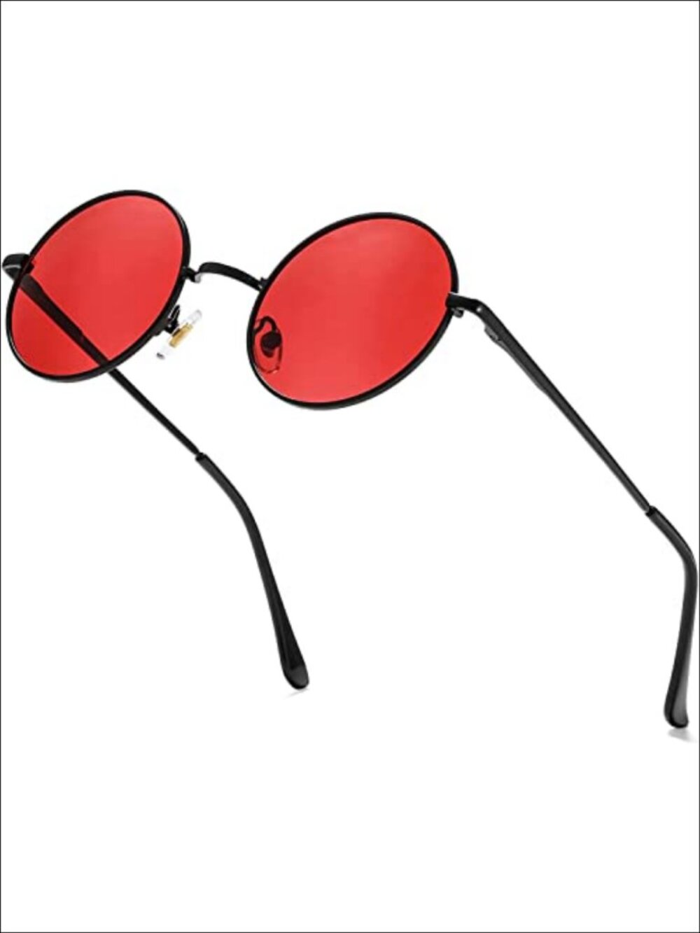 Round Polarized Sunglasses Retro Metal Frame UV Protection Outdoor